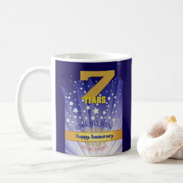 Caneca De Café Aniversário de 7 Anos de Recuperação Personalizada