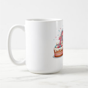 Caneca De Café Aniversário de 7 anos do Elefante Fofo