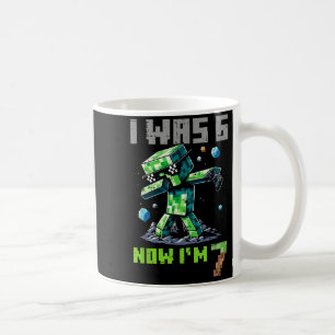 Caneca De Café Aniversário de 7 anos eu tinha 6 agora eu tenho 7