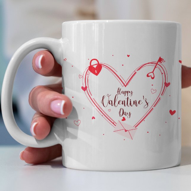 Caneca De Café Aniversário de Amor Personalizado do feliz dia de  (Criador carregado)