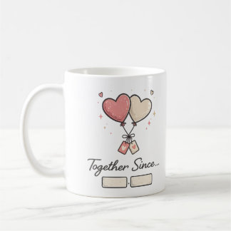 Caneca De Café Aniversário de Casal Personalizado Desde Juntos