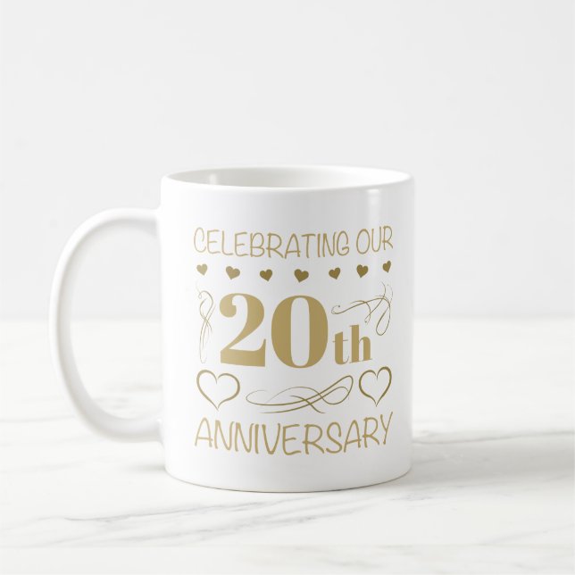 Caneca De Café Aniversário de Casamento de 20 (Esquerda)
