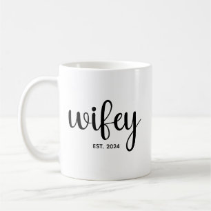 Caneca De Café Aniversário de Casamento do Casal Ano EST Esposa P