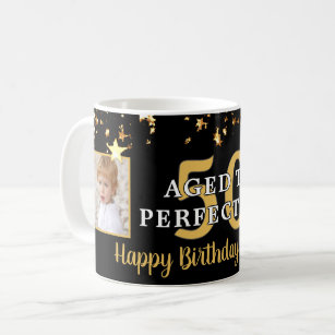 Caneca De Café Aniversário de Idade para Perfeição de Estrelas Do