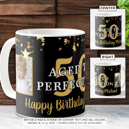 Caneca De Café Aniversário de Idade para Perfeição de Estrelas Do