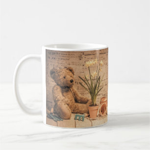 Caneca De Café Aniversário de jardinagem do urso de ursinho ou a