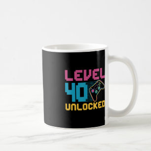 Caneca De Café Aniversário de jogos desbloqueados do nível 40