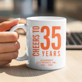 Caneca De Café Aniversário de negócios de 35 anos