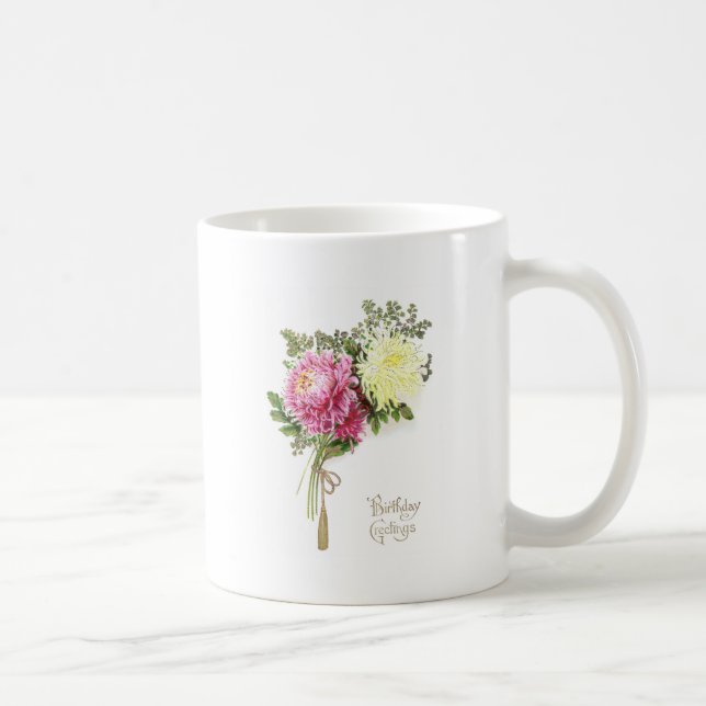 Caneca De Café Aniversário do crisântemo (Direita)