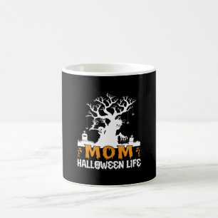 Caneca De Café Aniversário do Dia da Vida das Halloween Mãe