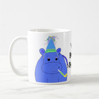 Caneca De Café Aniversário do Hipopótamo Grande Cara