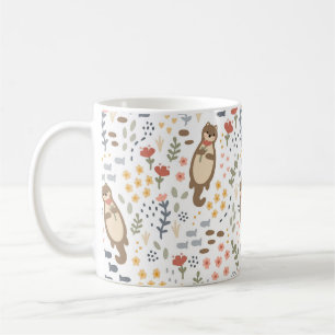 Caneca De Café Aniversário do Namorados do Presente Otter Lovers
