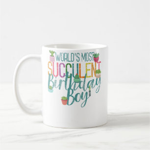 Caneca De Café Aniversário do Pai Suculento Homens Amantes de Pla