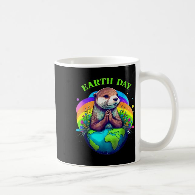 Caneca De Café Aniversário do Planeta do Dia da Terra Dia da Terr (Direita)