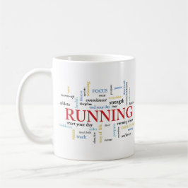 Caneca De Café Aniversário do Runner com Palavras Dotadas