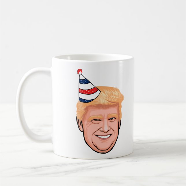CANECA DE CAFÉ ANIVERSÁRIO DO TRUMP DO DONALD (Esquerda)