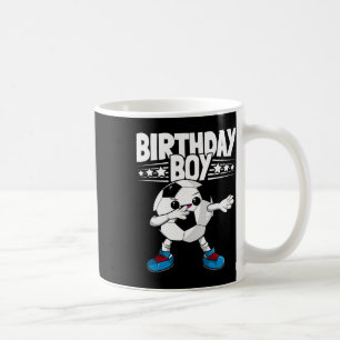 Caneca De Café Aniversário Engraçado de Futebol com Dabbing Menin