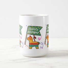 Caneca De Café Aniversário Fofo Desenhado à Mão 