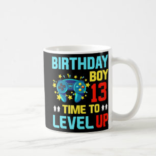 Caneca De Café Aniversário Garoto 13 Videos games De 13 Anos Ofer