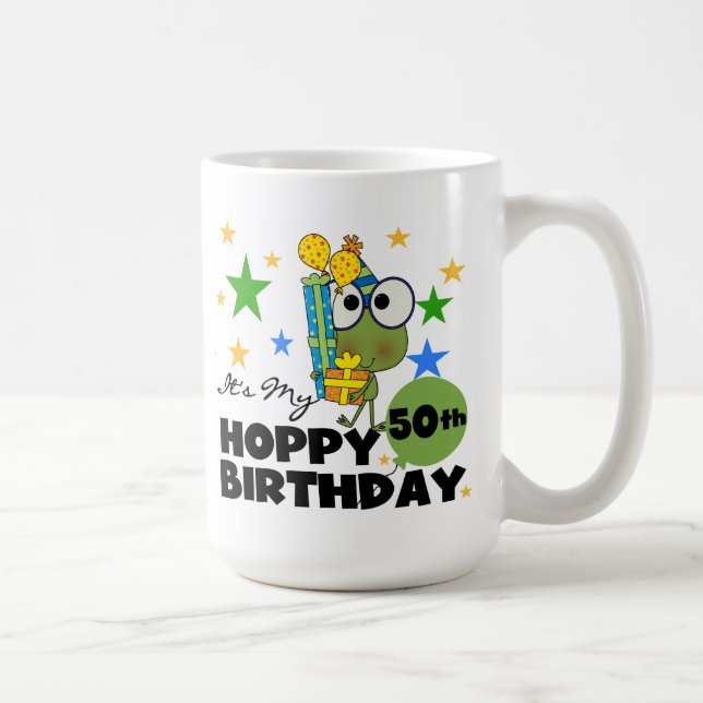 Caneca De Café Aniversário Hoppy de Froggie 50th (Direita)
