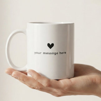 Caneca De Café Aniversário Minimalista Personalizado Mamãe Papai