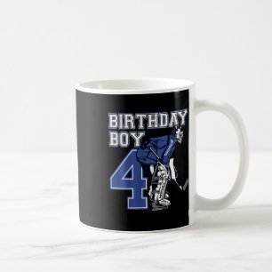 Caneca De Café Aniversário Temático de Goleiro de Hóquei no Gelo 
