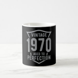 Caneca De Café Aniversário Vintage 1970 Idade Perfeição