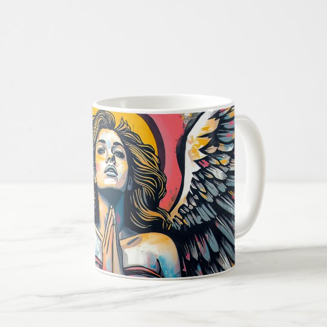 Caneca De Café Anjo  (Frente Esquerda)