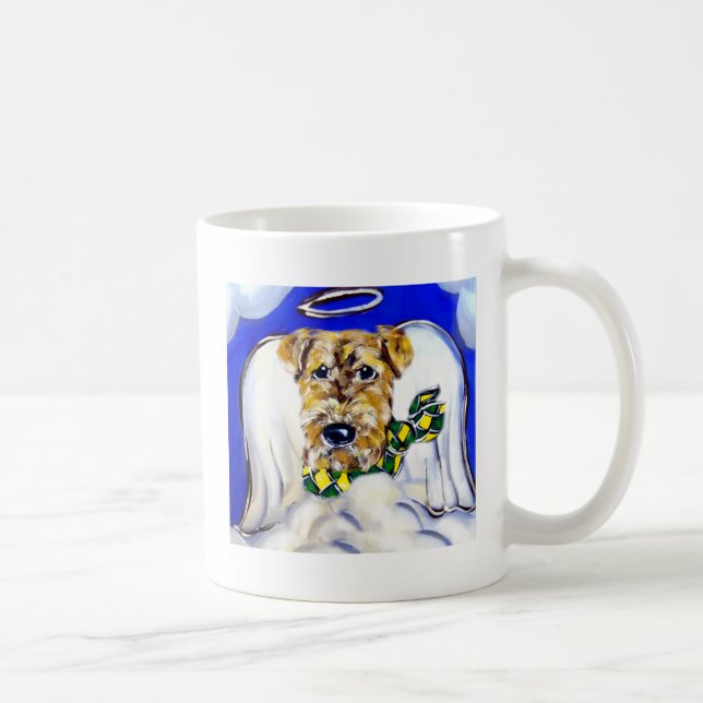 Caneca De Café Anjo Airedale Terrier (Direita)
