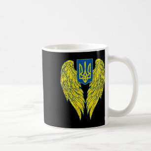 Caneca De Café Anjo Bandeira Ucraniana Feminina Ucrânia Asas Meni
