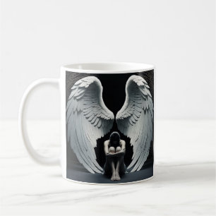 Caneca De Café Anjo com asas grandes