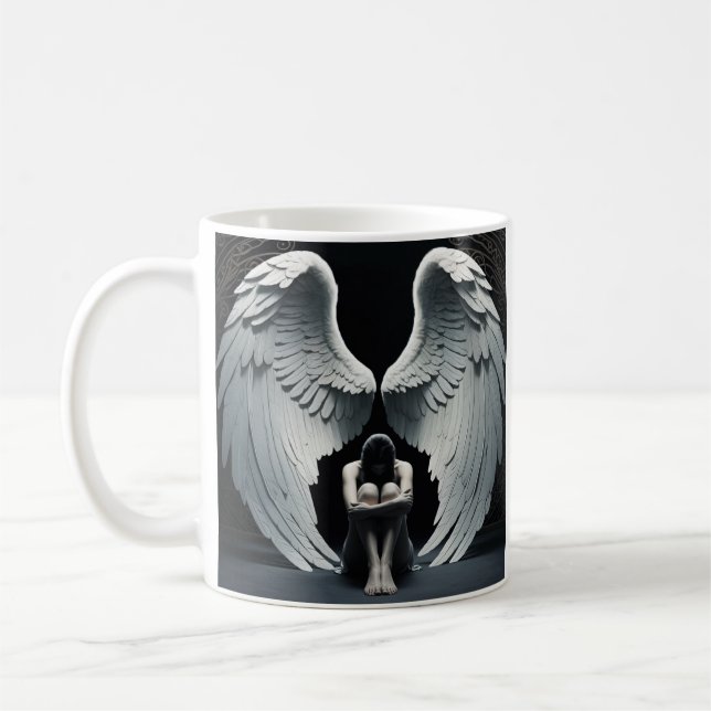Caneca De Café Anjo com asas grandes  (Esquerda)
