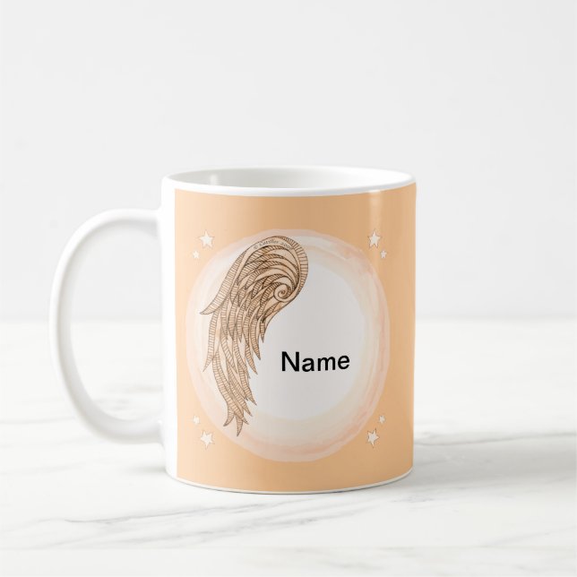 Caneca De Café anjo cristão de uma asa (Esquerda)