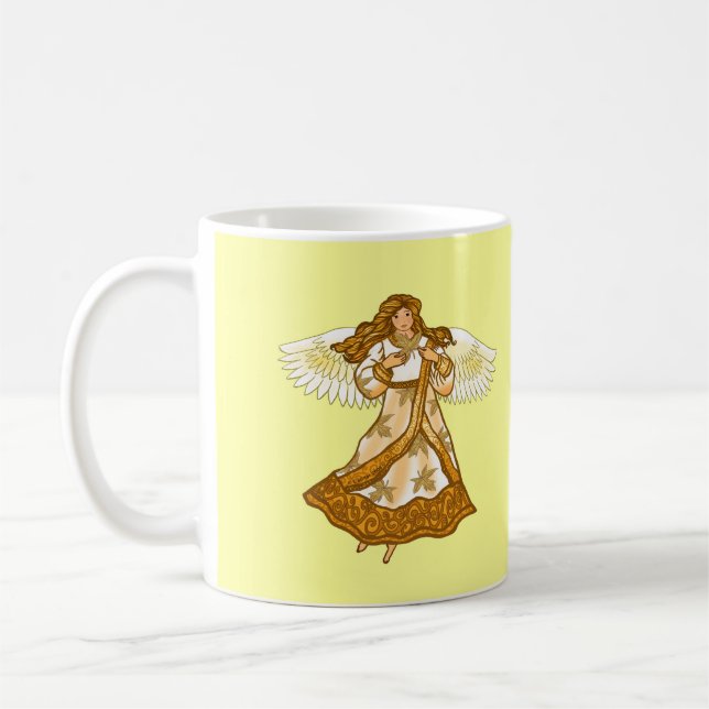 Caneca De Café Anjo Cristão Outono (Esquerda)