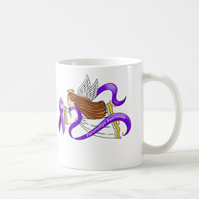Caneca De Café Anjo da fibromialgia (Direita)