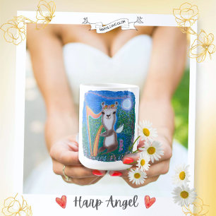 Caneca De Café Anjo da Lua com Harpa