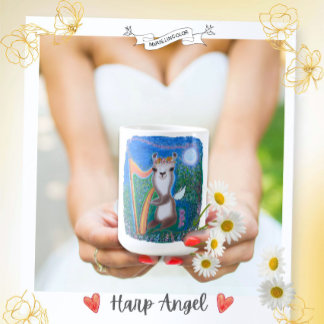Caneca De Café Anjo da Lua com Harpa