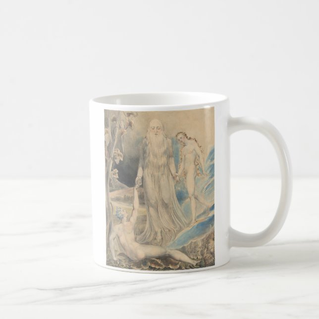 Caneca De Café Anjo da presença divina que traz a véspera a Adam (Direita)
