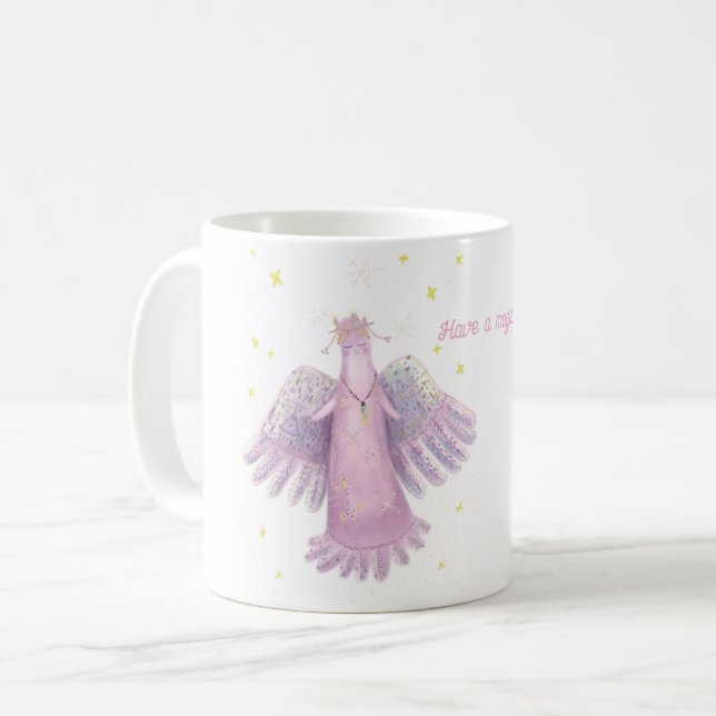 Caneca De Café anjo de inverno (Frente Esquerda)