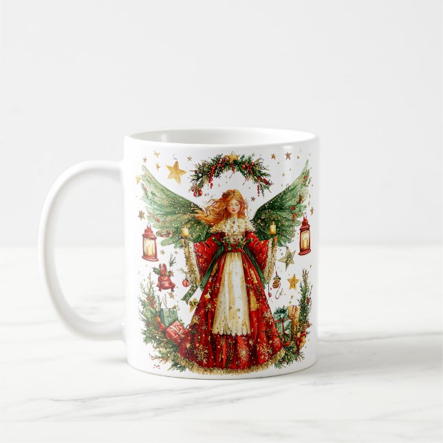 Caneca De Café Anjo de Natal (Esquerda)