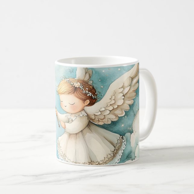 Caneca De Café Anjo do Café Primeiro  (Frente Esquerda)