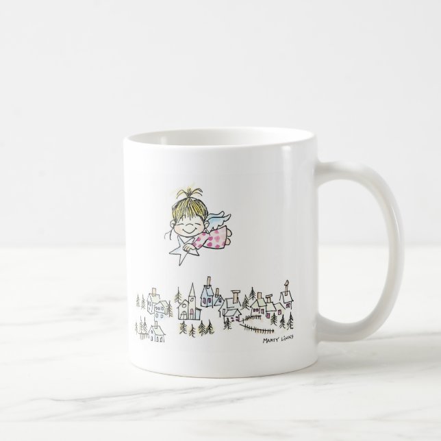 Caneca De Café Anjo do Natal CH-010 (Direita)