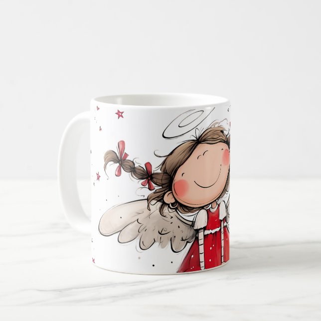 Caneca De Café Anjo Doce (Frente Esquerda)