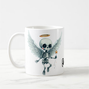 Caneca De Café Anjo Esqueleto – O Lado Doce da Vida Após a Morte.
