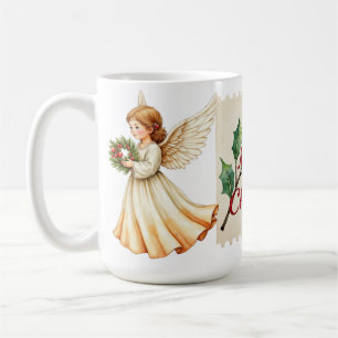 Caneca De Café Anjo Feliz Natal Boneco de Neve
