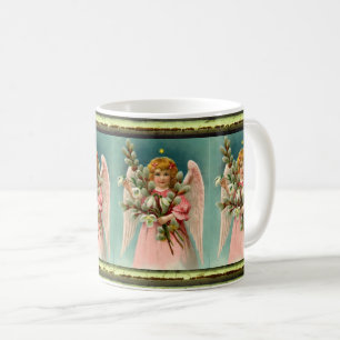 Caneca De Café Anjo Fofo de Vestido Rosa