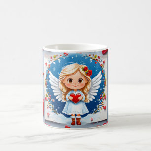 Caneca De Café Anjo fofo do dia dos namorados