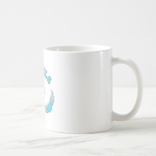 Caneca De Café Anjo Pet Pws De Azul (Direita)