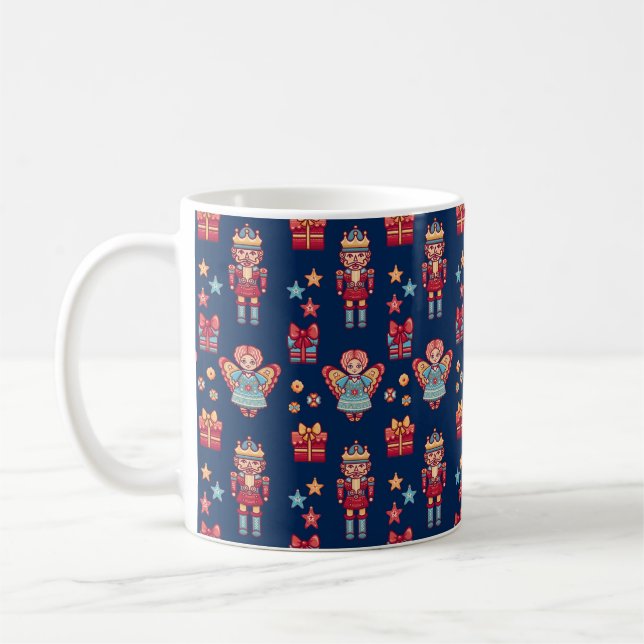 Caneca De Café Anjo Retro de Natal (Esquerda)