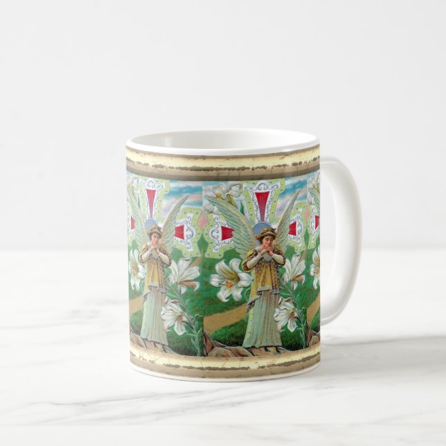 Caneca De Café Anjo Rezando (Frente Esquerda)